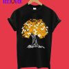 Tree With Orange Butterflies T-Shirt