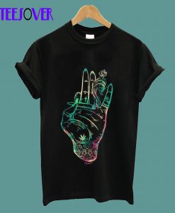 Weed Hand with Joint Art T-Shirt