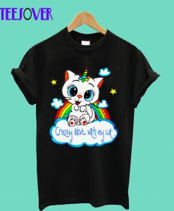 Cute Rainbow crazy inlove with my cat T-Shirt