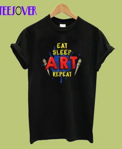 Eat-sleep-art-repeat-T-Shirt