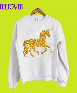 Gold Glitter Unicorn Sweatshirt