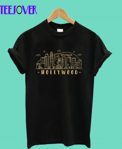 Hollywood Skyline Cityscape Travel T-Shirt