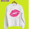 Pink Glitter Lips Sweatshirt