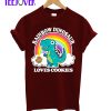 Rainbow Dinosaur Loves Cookies T-Shirt