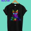 Rainbow Dj cat T-Shirt