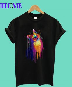 Rainbow Kitty Painting T-Shirt