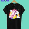 Rainbow Meowgical Caticorn Majestic Cat Unicorn T-Shirt