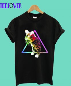 Rainbow Triangle Cat T-Shirt