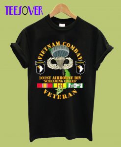 Vietnam Combat Veteran w 101st Airborne Div SSI V1 T-Shirt