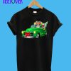 Black-Green-Car-T-Shirt