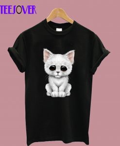 Cute-White-Kitten-Cat-T-Shirt