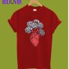 Heart-with-peonies-T-Shirt