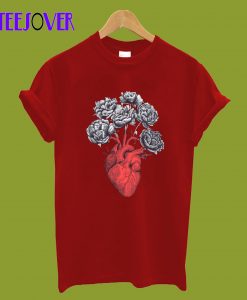 Heart-with-peonies-T-Shirt