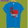 Rose-Heart-Flower-T-Shirt