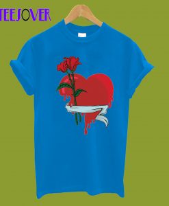 Rose-Heart-Flower-T-Shirt