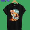 Ukiyo-e-Red-Panda-T-Shirt