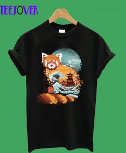 Ukiyo-e-Red-Panda-T-Shirt