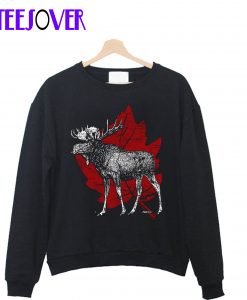 Canada Maple Leaf Moose Crewneck Sweatshirt
