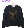 Geometric Shiny Deer Crewneck Sweatshirt