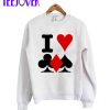 I love cards Crewneck Sweatshirt