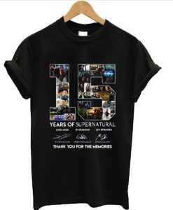 15 Year Of Supernatural t-shirt