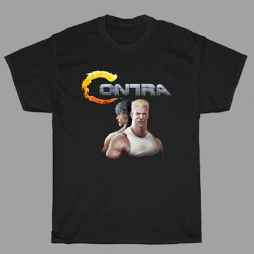 Contra Retro Video Game Logo t-shirt