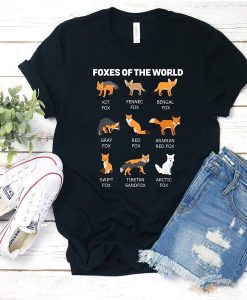 Foxes Of The World Unisex t-shirt