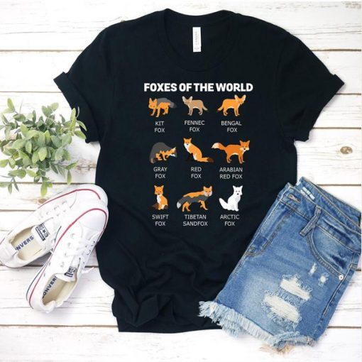 Foxes Of The World Unisex t-shirt