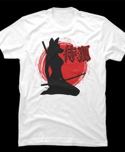 Samurai Lady Fox t-shirt