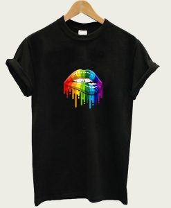 rainbow lips t-shirt