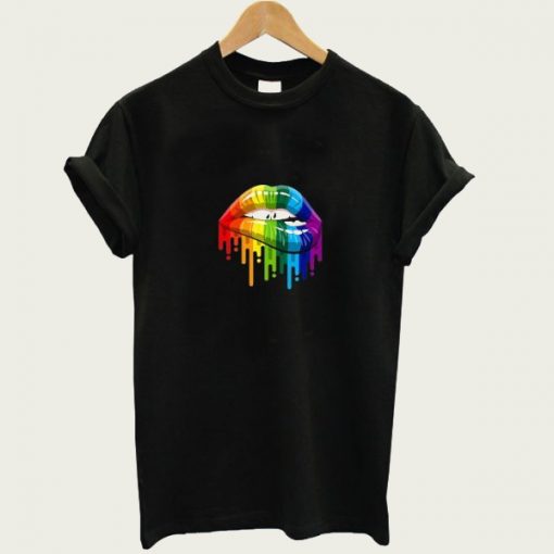 rainbow lips t-shirt