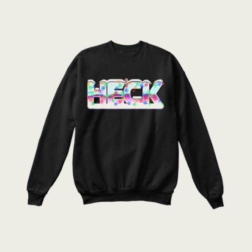 A Merry Heckin sweatshirt