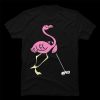 Cute Pink Flamingo Playing Golf t-shirt