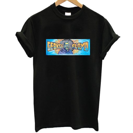 George Floyd mural tribute black lives matter t-shirt