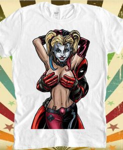 Harley Quinn Deadpool Anime Cool Love Retro Vintage t-shirt