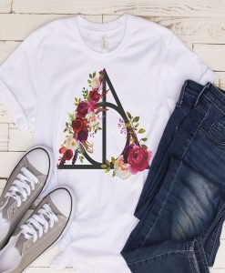 Harry Potter Deathly Hollows Floral t-shirt