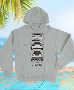 JDM Icons Nissan Skyline Mazda RX-7 Honda Civic hoodie