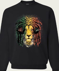 Rasta Lion with Headphones sweatshirt