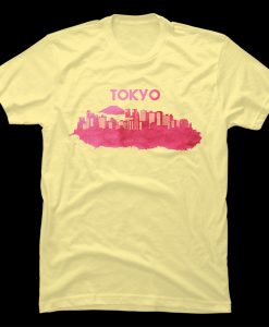 Tokyo Watercolor Skyline t-shirt