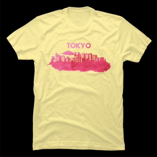 Tokyo Watercolor Skyline t-shirt