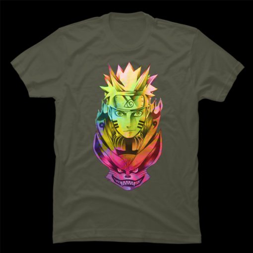 naruto colourful t-shirt