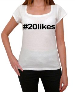 20likes Hashtag t-shirt