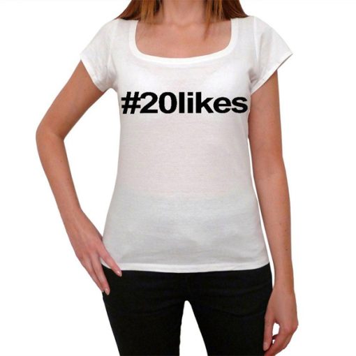 20likes Hashtag t-shirt