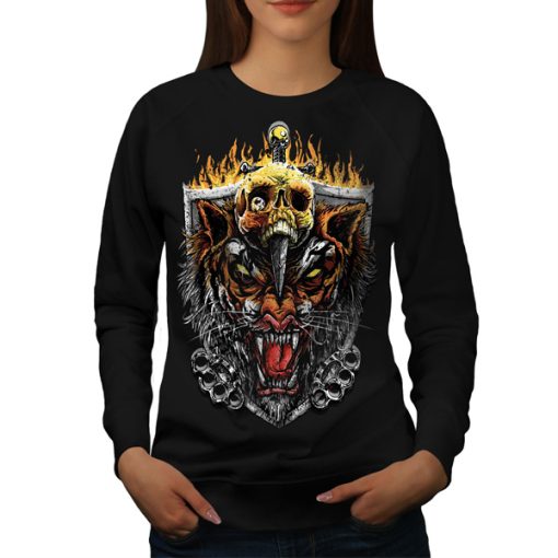 Burning Tiger Fashion sweatshirt