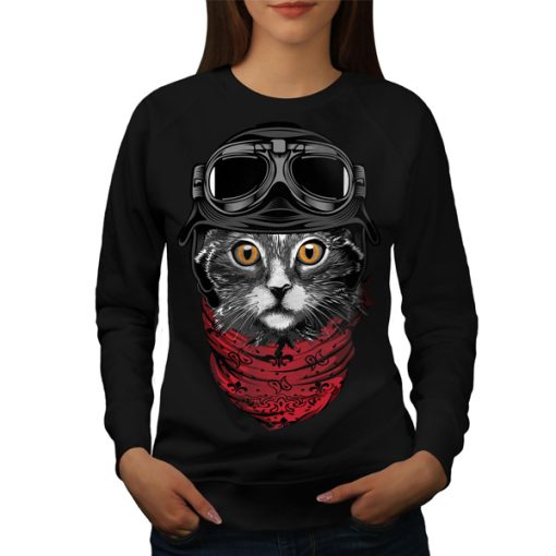 Cute Fashion Pilot Cat Jumper sweatshirt