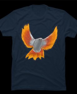 Fiery Pigeon t-shirt