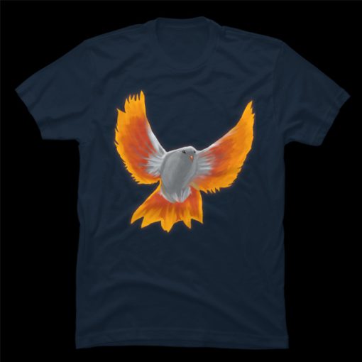 Fiery Pigeon t-shirt