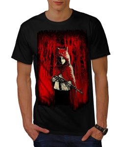 Girl Hunter Wild Fantasy Shirt Scary Wolf t-shirtGirl Hunter Wild Fantasy Shirt Scary Wolf t-shirt