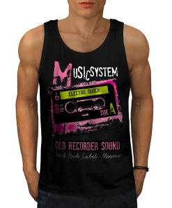 Old Casette Electro Music tank top