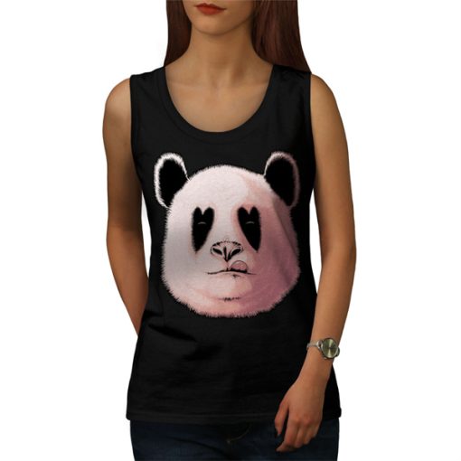 Panda Lick Hearth Animal tank top